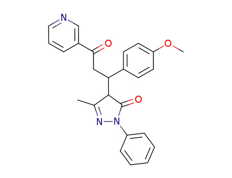 4-<p-methoxy-α-(nicotinoylmethyl)benzyl>3-methyl-1-phenyl-2-pyrazolin-5-one
