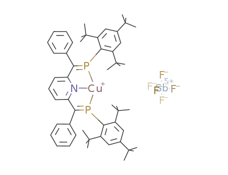 (2,6-bis[1-phenyl-2-(2,4,6-tri-tert-butylphenyl)-2-phosphaethynyl]pyridine)copper(I) hexafluoroantimonate
