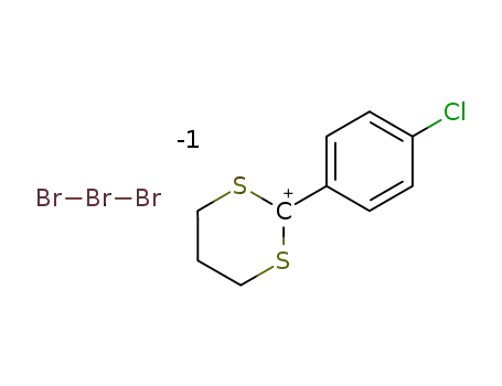 2-(4-Chlorphenyl)-1,3-dithian-2-ylium-tribromid