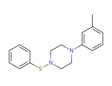Molecular Structure of 63633-90-9 (Piperazine, 1-(3-methylphenyl)-4-(phenylthio)-)