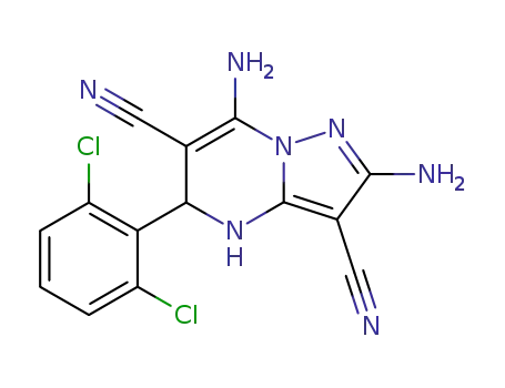 2,7-diamino-5-(2,6-dichlorophenyl)-4,5-dihydro-pyrazolo<1,5-a>pyrimidine-3,6-dicarbonitrile