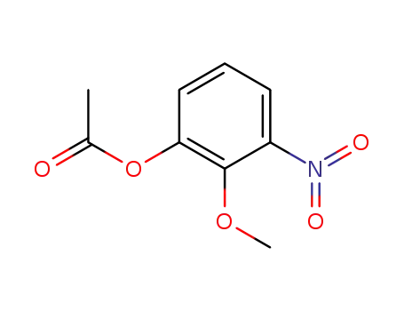 Molecular Structure of 89625-34-3 (Phenol, 2-methoxy-3-nitro-, acetate (ester))