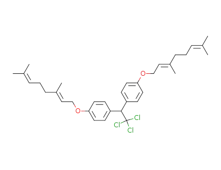 Benzene,
1,1'-(2,2,2-trichloroethylidene)bis[4-[(3,7-dimethyl-2,6-octadienyl)oxy]-,
(E,E)-