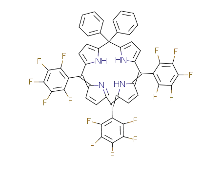 Molecular Structure of 1613337-27-1 (5,5-diphenyl-10,15,20-tris(pentafluorophenyl)phlorin)