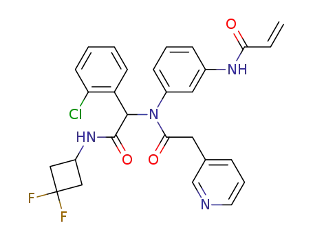 N-(3-(N-(1-(2-chlorophenyl)-2-(3,3-difluorocyclobutylamino)-2-oxoethyl)-2-(pyridin-3-yl)acetamido)phenyl)acrylamide