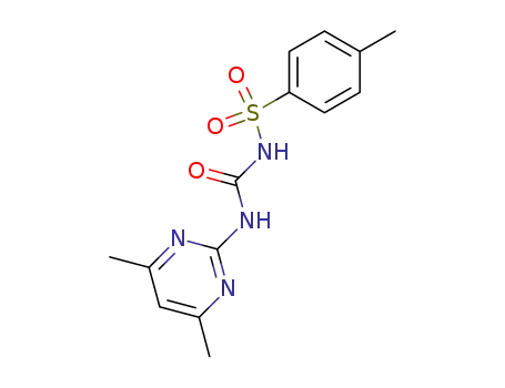 Molecular Structure of 100882-44-8 (Benzenesulfonamide,
N-[[(4,6-dimethyl-2-pyrimidinyl)amino]carbonyl]-4-methyl-)