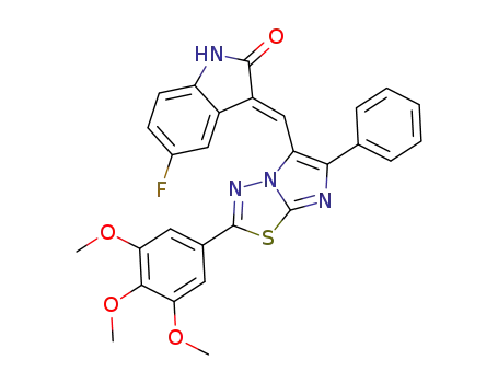 (E)-5-fluoro-3-((6-phenyl-2-(3,4,5-trimethoxyphenyl)imidazo[2,1-b][1,3,4]thiadiazol-5-yl)methylene)indolin-2-one