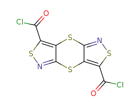 Molecular Structure of 63419-83-0 (1,4-dithiino<2,3-c;6,5-c'>diisothiazole-3,7-dicarbonyl chloride)
