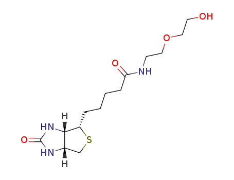 Molecular Structure of 717119-80-7 (1H-Thieno[3,4-d]iMidazole-4-pentanaMide, hexahydro-N-[2-(2-hydroxyethoxy)ethyl]-2-oxo-, (3aS,4S,6aR)-)