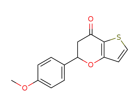 7H-Thieno[3,2-b]pyran-7-one, 5,6-dihydro-5-(4-methoxyphenyl)-