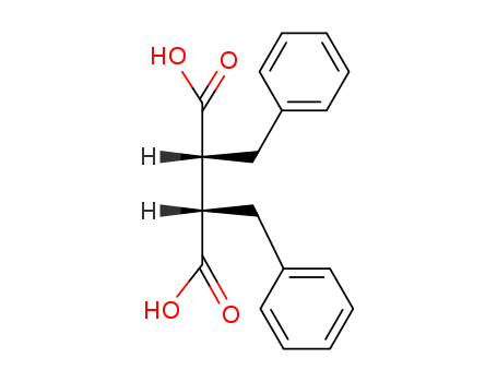 Molecular Structure of 119516-57-3 (Butanedioic acid, 2,3-bis(phenylmethyl)-, (2R,3S)-rel-)