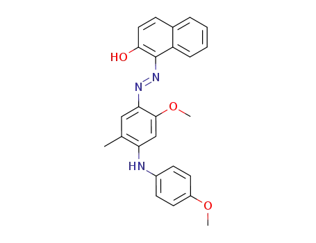 2-Naphthalenol,
1-[[2-methoxy-4-[(4-methoxyphenyl)amino]-5-methylphenyl]azo]-