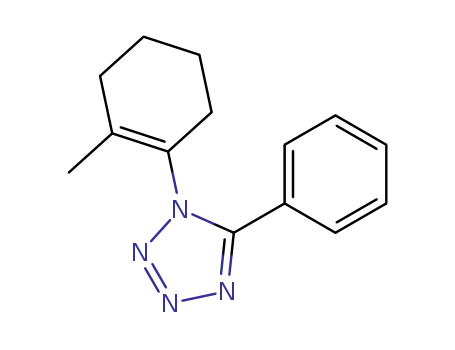 Molecular Structure of 89002-62-0 (1H-Tetrazole, 1-(2-methyl-1-cyclohexen-1-yl)-5-phenyl-)