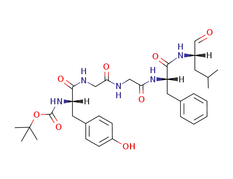 L-Phenylalaninamide,
N-[(1,1-dimethylethoxy)carbonyl]-L-tyrosylglycylglycyl-N-(1-formyl-3-meth
ylbutyl)-, (S)-