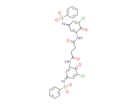 N,N'-Bis-{3-[(Z)-benzenesulfonylimino]-5-chloro-6-oxo-cyclohexa-1,4-dienyl}-succinamide