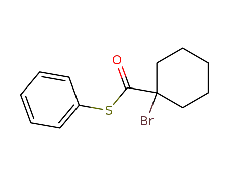 Cyclohexanecarbothioic acid, 1-bromo-, S-phenyl ester