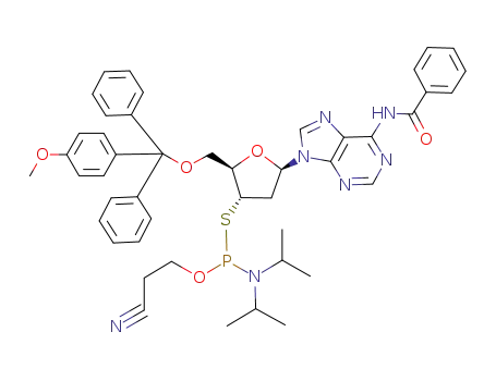 <2'-Deoxy-3'-thio-5'-O-(4-monomethoxytrityl)-6-N-benzoyladenosine>-3'-S-(2-cyanoethyl)-N,N-diisopropylphosphorothioamidite