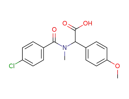 Molecular Structure of 117712-28-4 (N-(4-chlorobenzoyl)-C-(4-methoxyphenyl)-N-methylglycine)