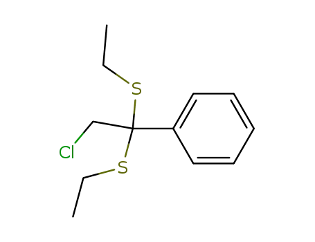 Molecular Structure of 112260-72-7 (Benzene, [2-chloro-1,1-bis(ethylthio)ethyl]-)