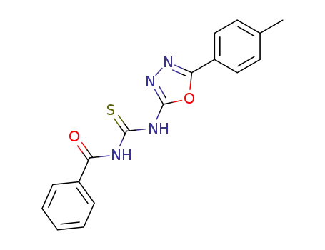 Molecular Structure of 116523-93-4 (N-benzoyl-N'-(5-p-tolyl-1,3,4-oxadiazol-2-yl)thiourea)