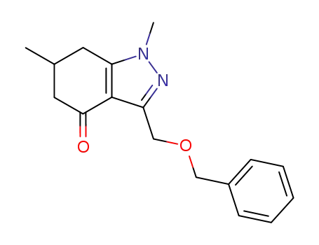 3-Benzyloxymethyl-1,5,6,7-tetrahydro-1,6-dimethyl-4H-indazol-4-on