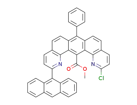 2-Anthracen-9-yl-12-chloro-7-phenyl-1,13-diaza-dibenzo[a,j]anthracene-14-carboxylic acid methyl ester