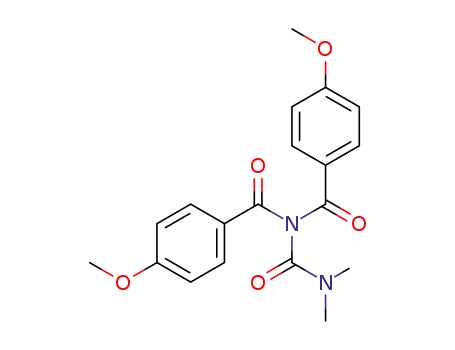 Molecular Structure of 104825-42-5 (1,1-Bis-(4-methoxy-benzoyl)-3,3-dimethyl-urea)