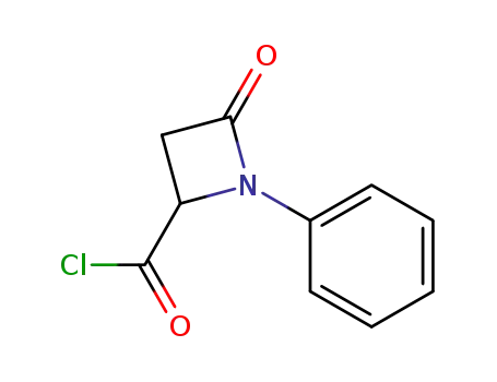 2-아제티딘카르보닐 클로라이드, 4-옥소-1-페닐-(9CI)