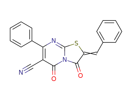 2-phenylmethylene-6-cyano-7-phenyl-5H-thiazolo<3,2-a>pyrimidine-3,5(2H)-dione