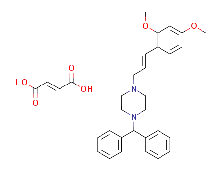 Piperazine, 1-(3-(2,4-dimethoxyphenyl)-2-propenyl)-4-(diphenylmethyl)-, (E)-2-butenedioate (1:1)