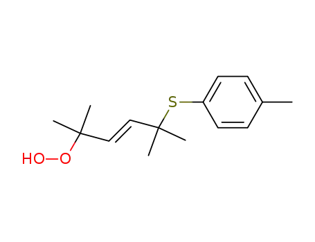 Molecular Structure of 92729-96-9 (trans-2-<4-Methyl-phenylthio>-2,5-dimethyl-hex-3-en-5-yl-hydroperoxid)