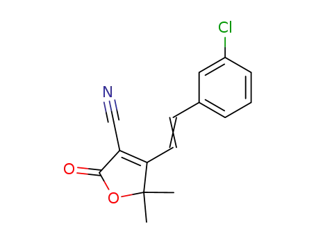 4-[(E)-2-(3-Chloro-phenyl)-vinyl]-5,5-dimethyl-2-oxo-2,5-dihydro-furan-3-carbonitrile