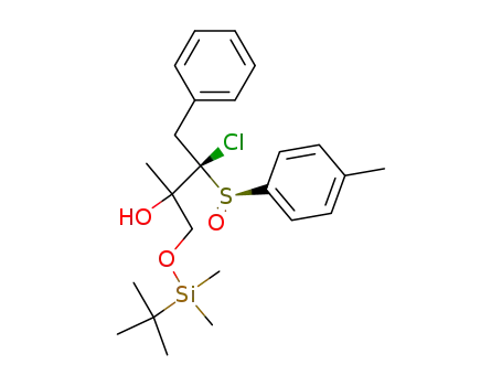 (R)-1-(tert-Butyl-dimethyl-silanyloxy)-3-chloro-2-methyl-4-phenyl-3-((R)-toluene-4-sulfinyl)-butan-2-ol