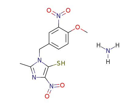 3-(4-Methoxy-3-nitro-benzyl)-2-methyl-5-nitro-3H-imidazole-4-thiol; compound with ammonia