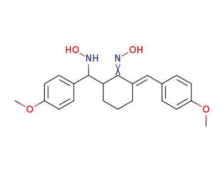 2-[Hydroxyamino-(4-methoxy-phenyl)-methyl]-6-[1-(4-methoxy-phenyl)-meth-(E)-ylidene]-cyclohexanone oxime