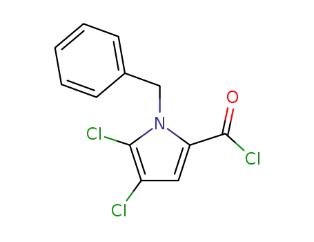 Molecular Structure of 106116-30-7 (1H-Pyrrole-2-carbonyl chloride, 4,5-dichloro-1-(phenylmethyl)-)