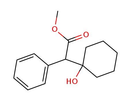Molecular Structure of 5457-12-5 (methyl 2-(1-hydroxycyclohexyl)-2-phenyl-acetate)