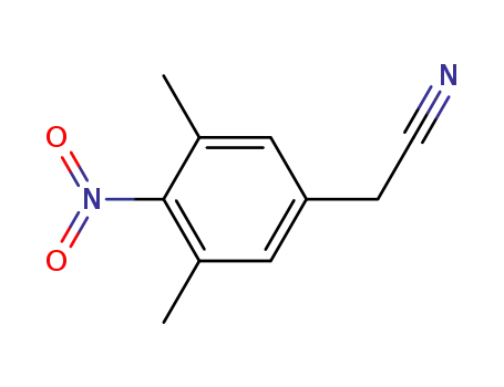 Molecular Structure of 119713-12-1 (3,5-Dimethyl-4-nitro-benzylcyanid)
