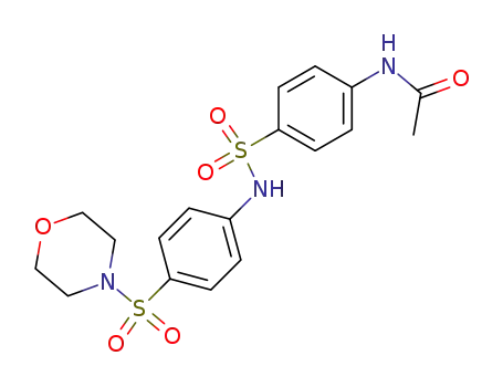 Molecular Structure of 93345-15-4 (Acetamide,
N-[4-[[[4-(4-morpholinylsulfonyl)phenyl]amino]sulfonyl]phenyl]-)