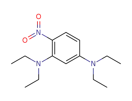 Molecular Structure of 133387-32-3 (N<sup>1</sup>,N<sup>1</sup>,N<sup>3</sup>,N<sup>3</sup>-Tetraethyl-4-nitro-benzene-1,3-diamine)