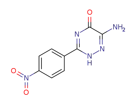 Molecular Structure of 96355-53-2 (1,2,4-Triazin-5(2H)-one, 6-amino-3-(4-nitrophenyl)-)