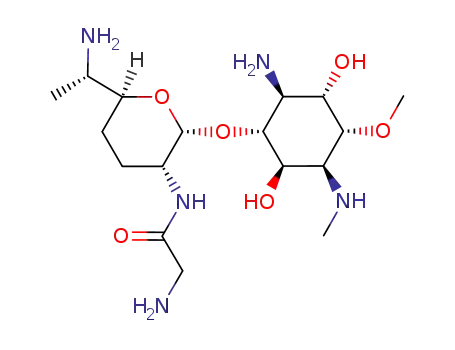 4-Amino-3-O-[6-amino-2-[(aminoacetyl)amino]-2,3,4,6,7-pentadeoxy-β-L-lyxo-heptopyranosyl]-1,4-dideoxy-6-O-methyl-1-(methylamino)-L-chiro-inositol