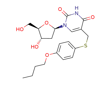 5-(4-Butoxy-phenylsulfanylmethyl)-1-((2R,4S,5R)-4-hydroxy-5-hydroxymethyl-tetrahydro-furan-2-yl)-1H-pyrimidine-2,4-dione