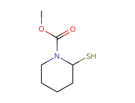 Molecular Structure of 138682-13-0 (1-Piperidinecarboxylic  acid,  2-mercapto-,  methyl  ester)