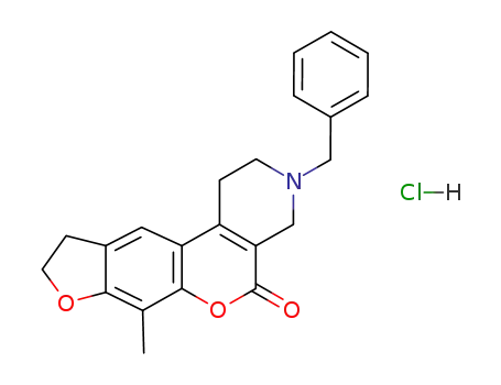 Molecular Structure of 88701-61-5 (3-Benzyl-7-methyl-1,2,3,4,9,10-hexahydro-6,8-dioxa-3-aza-cyclopenta[b]phenanthren-5-one; hydrochloride)