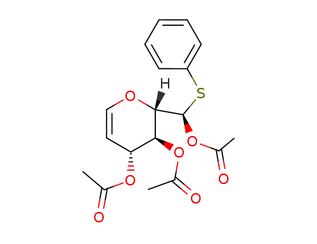 Molecular Structure of 88111-85-7 (D-lyxo-Hex-5-enose, 2,6-anhydro-5-deoxy-, S-phenyl monothiohemiacetal, triacetate, (S)-)