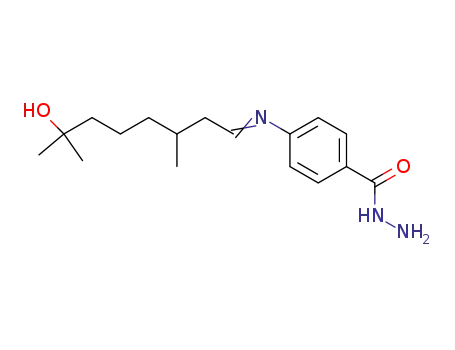 Benzoic acid, 4-[(7-hydroxy-3,7-dimethyloctylidene)amino]-, hydrazide