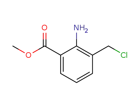 Molecular Structure of 88301-89-7 (Benzoic acid, 2-amino-3-(chloromethyl)-, methyl ester)
