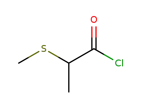 Molecular Structure of 55843-13-5 (Propanoyl chloride, 2-(methylthio)-)