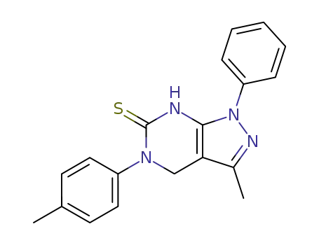 3-Methyl-1-phenyl-5-p-tolyl-1,4,5,7-tetrahydro-pyrazolo[3,4-d]pyrimidine-6-thione